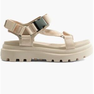 Palladium Pallacruise Platform Sandal Sand Tan Cream Size 7
